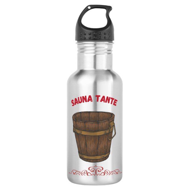 Sauna Edelstahlflasche (Vorderseite)