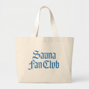 Sauna-Fanclub-blaue riesige Taschen-Tasche Jumbo Stoffbeutel