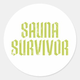 Sauna Survivor 03 Runder Aufkleber