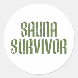 Sauna Survivor 05 Runder Aufkleber