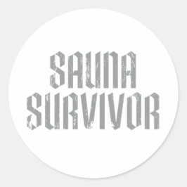 Sauna Survivor 06 Runder Aufkleber