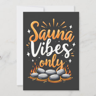 Sauna Vibes Only Sauna Enthusiasten Wellness-Cente Dankeskarte