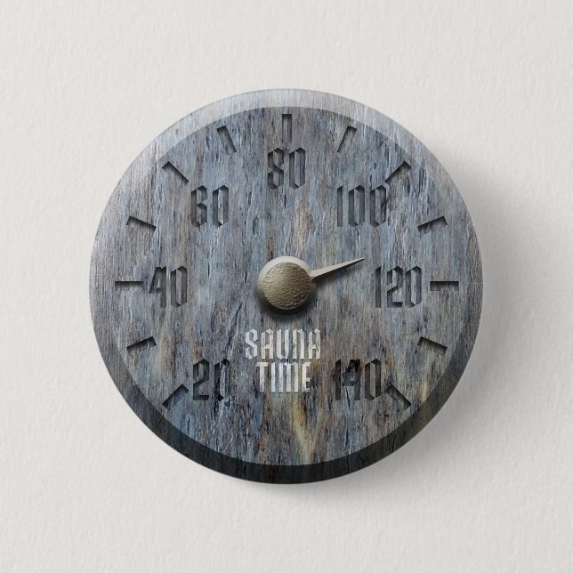 Sauna-Zeit-Knopf Button (Vorderseite)