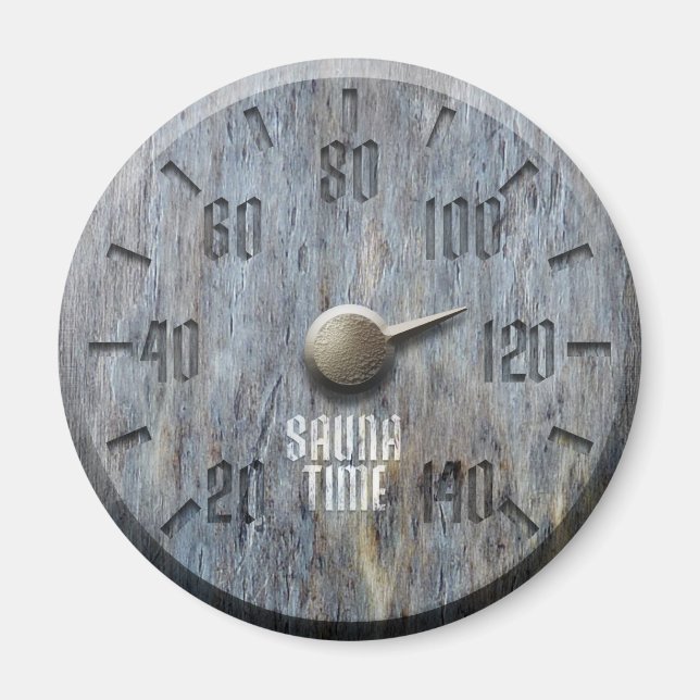 Sauna-Zeit-Magnet Magnet (Vorne)
