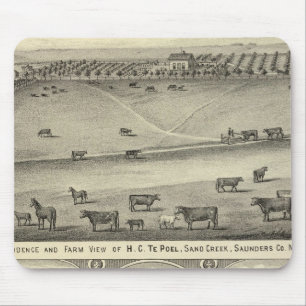 Saunders Landkreis Farms, Nebraska Mousepad