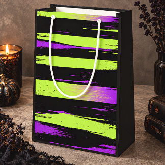 Säure Grün Lila Farbe Tropf Grunge Kleine Geschenktüte