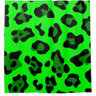 Säure-Grünleopard Duschvorhang
