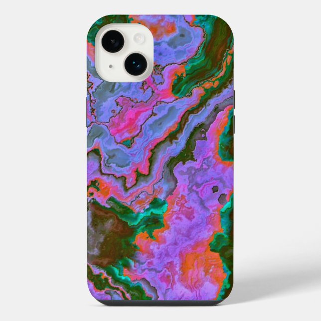 Saure Marmor  iPhone 14 Plus Hülle (Rückseite)