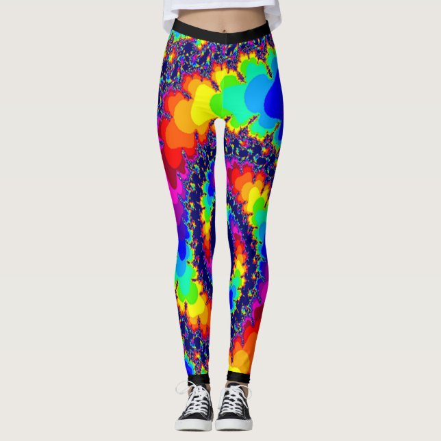 Saure Reise-Regenbogen-Spirale-Leggings Leggings (Vorderseite)