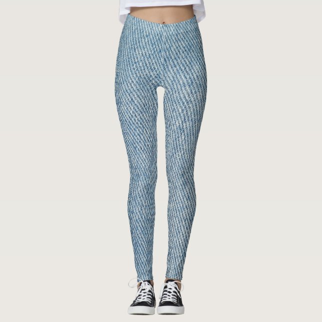 Säure waschen blaue Jeans, Denim Textur. Leggings (Vorderseite)