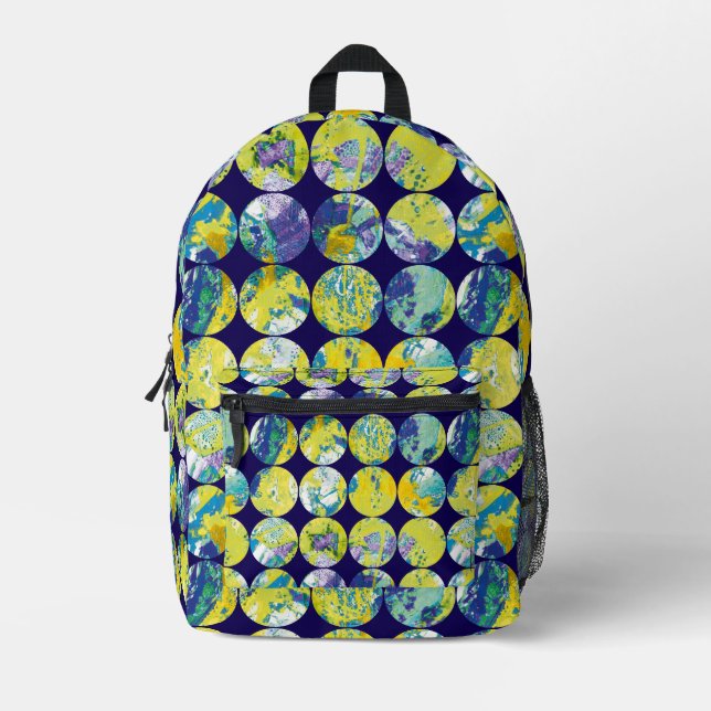 Säuregrunge Polka Punkte. Bedruckter Rucksack (Vorderseite)