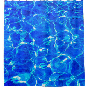 Saures blaues Wasser Duschvorhang