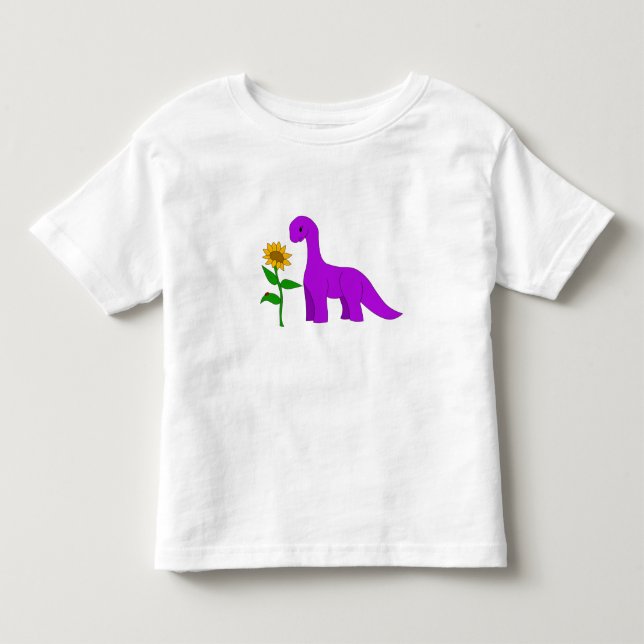Sauropod und Sonnenblume Kleinkind T-shirt (Vorderseite)