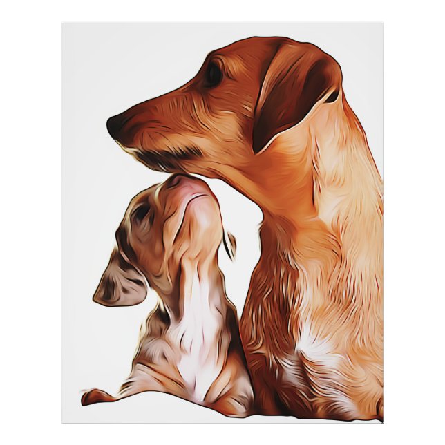 Sausage Dog Puppies 7 Weeks Dachshund Birthday Pos Fotodruck (Vorne)