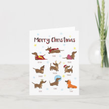Sausage Hund Weihnachtskarte