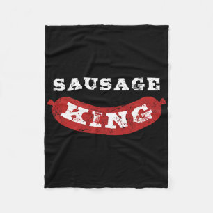 Sausage King Funny beunruhigt Grillen Fleecedecke