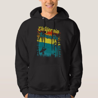 Sausalito California Beach Retro Vintag Sunset Su Hoodie