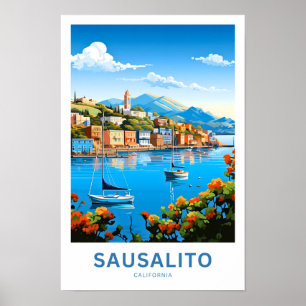 Sausalito California Travel Print Poster