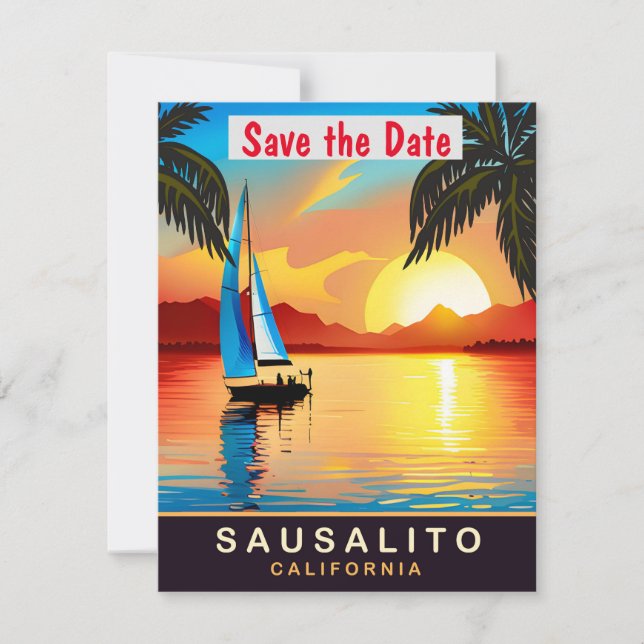 Sausalito, Californie, Carte postale de voyage,  (Devant)