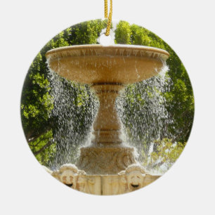 Sausalito Fountain California Travel Fotografy Keramikornament