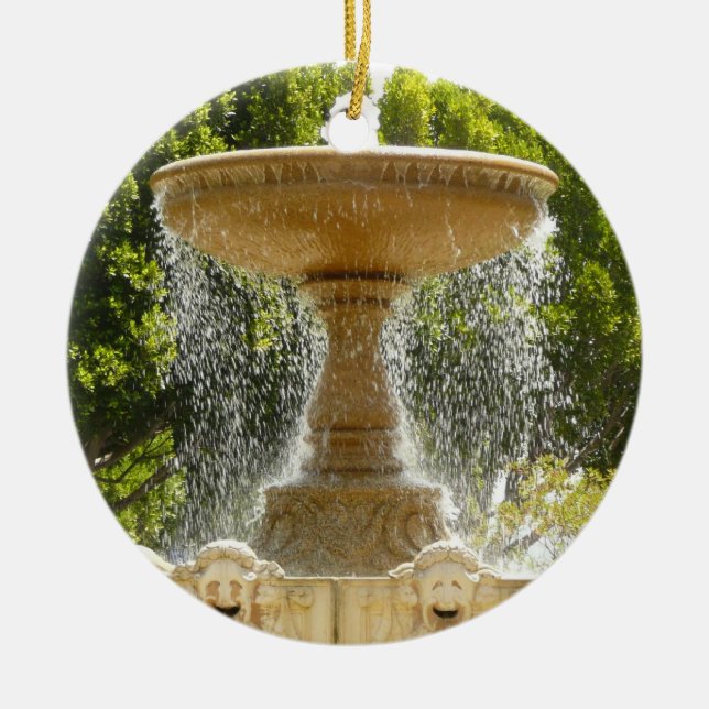 Sausalito Fountain California Travel Fotografy Keramikornament (Vorne)