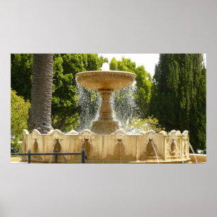 Sausalito Fountain California Travel Fotografy Poster