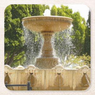 Sausalito Fountain California Travel Fotografy Rechteckiger Pappuntersetzer