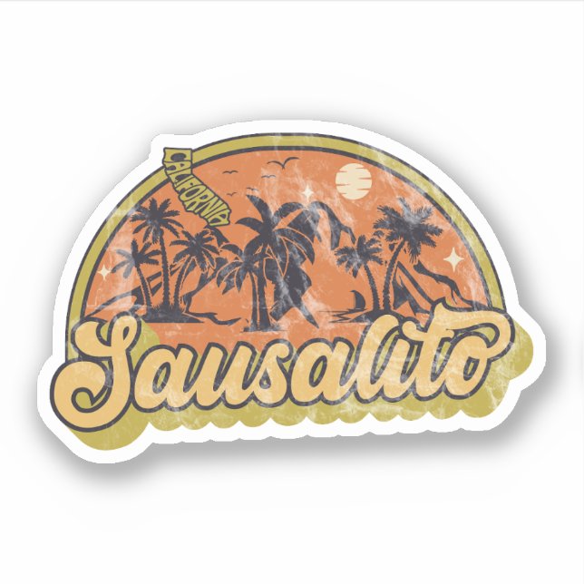 Sausalito, Kalifornien Aufkleber (Vorderseite)