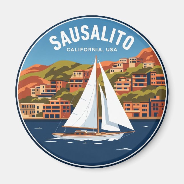 Sausalito Kalifornien Magnet (Vorne)