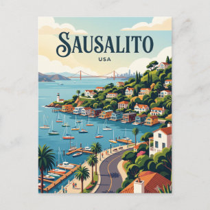 Sausalito, Kalifornien, USA Postkarte