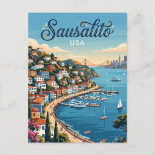 Sausalito, Kalifornien, USA Postkarte