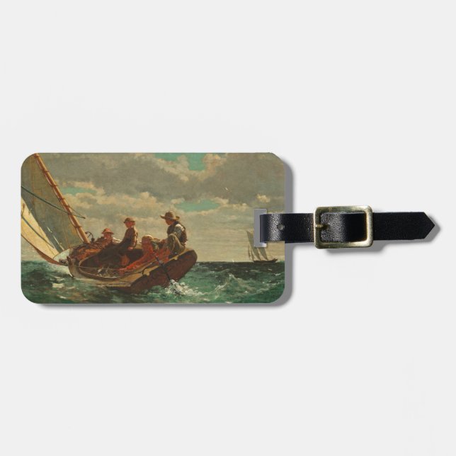 Sausen herauf (ein angemessener Wind) 1873-76 Gepäckanhänger (Vorderseite horizontal)