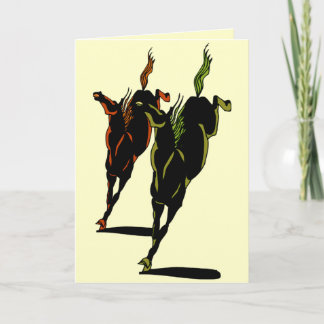 Saut de la carte de voeux de cheval