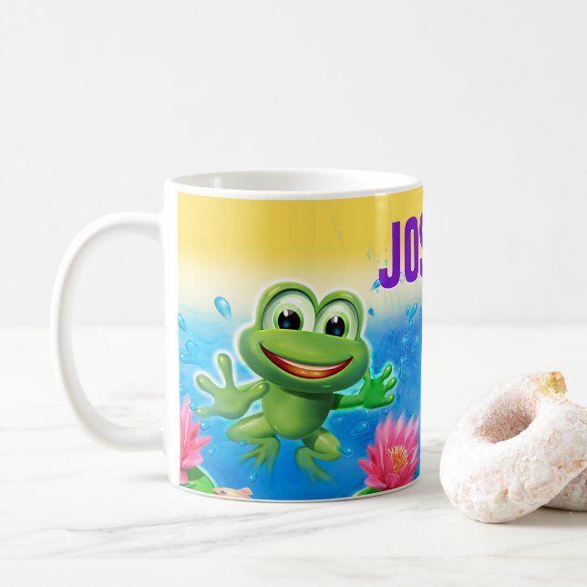 Saut de la tasse en céramique NOMMÉE faite sur (Avec donut)