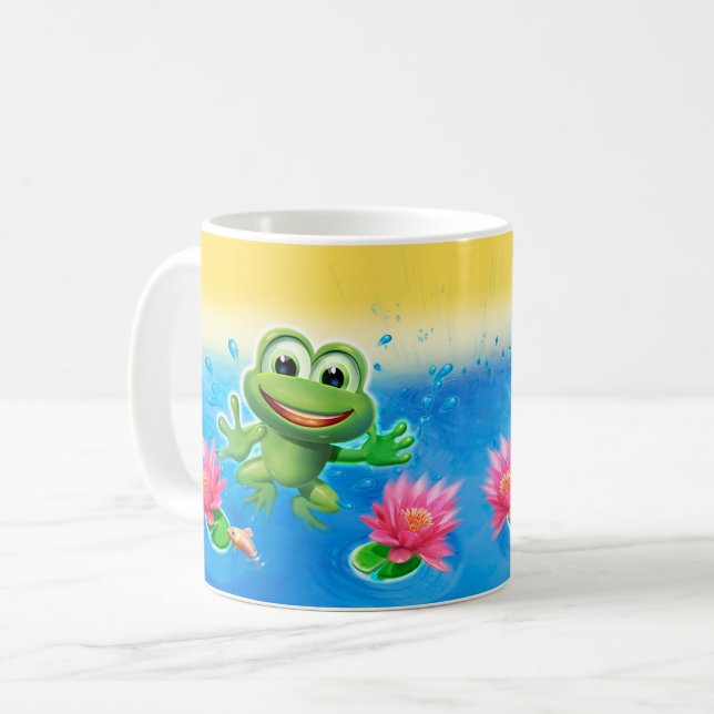 Saut du cadeau en céramique de tasse de partie de (Devant gauche)