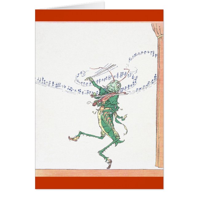 Sauterelle musicale jouant le violon (Devant)