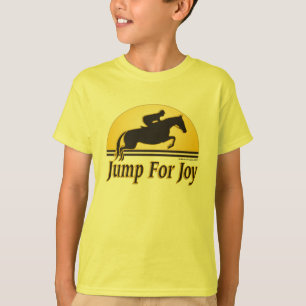 Sautez pour le T-shirt de cavalier d'enfants de