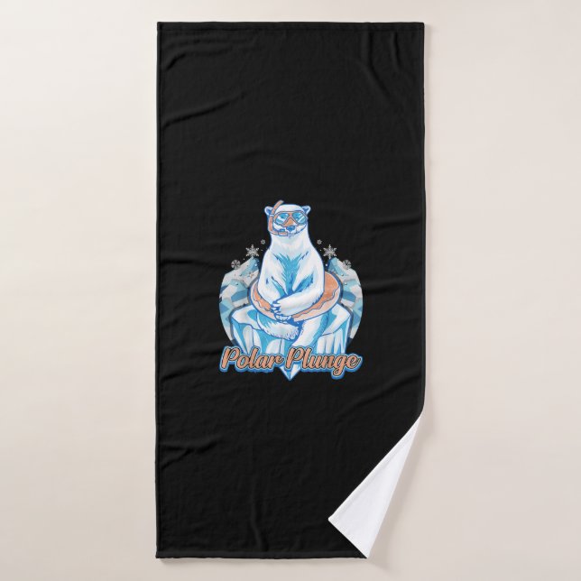 Sauts de glace Polaire Plongée Funny Ours Polaire  (Serviette de bain)