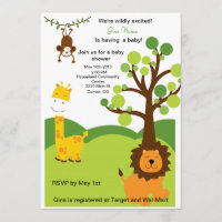 Sauvage au sujet des invitations de baby shower