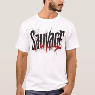 Sauvage Goth Streetwear Grafik-T-Shirt - Edgy Gru T-Shirt