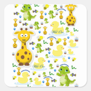 Sauvage un premier Stickers d'anniversaire