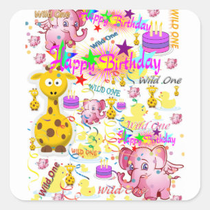 Sauvage un premier Stickers d'anniversaire