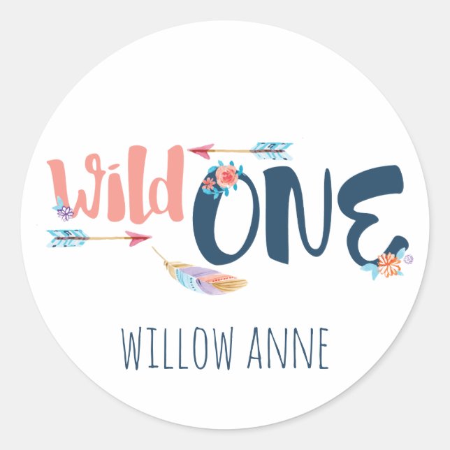 Sauvage un premier Stickers d'anniversaire (Devant)