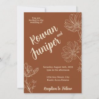 Sauvage votre Faire-part de mariage de Boho rustiq