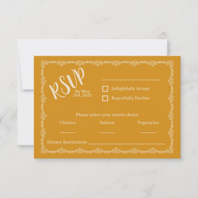 Sauvage Votre Rustique Boho Wedding Carte RSVP (Devant)
