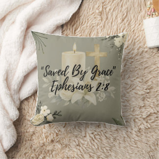 « Sauvé par la grâce » Coussin chrétien | Éphésie
