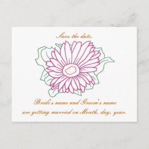 Sauver la date, cartes postales de mariage, fuchsi