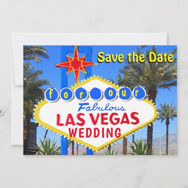 Sauver la Date Invitation de Mariage à Las Vegas (Devant)