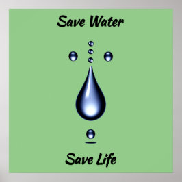 sauver l'eau sauver la vie inspiration affiche