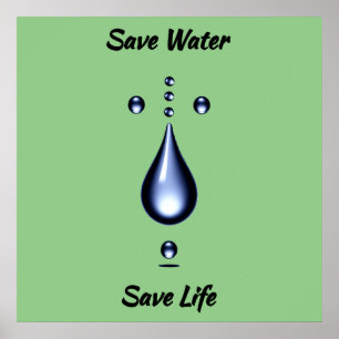 sauver l'eau sauver la vie inspiration affiche
